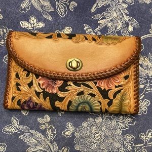 Handmade leather(?) clutch